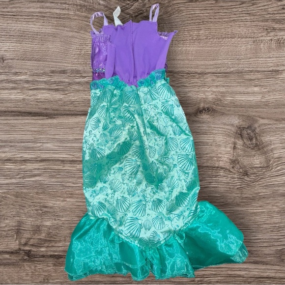 Disney Ariel Little Mermaid Costume Dress Purple Green Mermaid Fantasy Play 4–6X - Picture 2 of 5